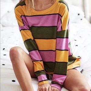 Mardi Gras Stripe Longsleeve Top - New with tags! Size S, M and L